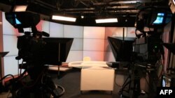 A file photo of a television studio in Simferopol