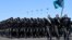Казахстанские военные на параде в Жамбылской области в День защитника Отечества.