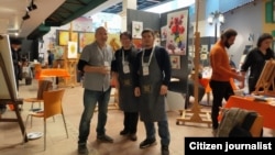  Болотбек Мамбетов, Үмүт Мамбетова жана Азизбек Сулайманов Анкарадагы көргөзмөдө. 