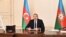 Azerbaijan -- President Ilham Aliyev addresses a virtual summit of the Commonwealth of Independent States, October 15, 2021