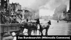 Харьков. Оккупированная фашистами площадь Розы Люксембург, 11 ноября 1941