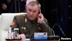 Віктар Хрэнін на нарадзе кіраўнікоў абаронных ведамстваў ШАС у Кітаі, 26 чэрвеня 2025 году