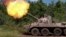 In this photo taken from video released by the Russian Defense Ministry on July 5, a Russian self-propelled mortar fires toward Ukrainian positions at an undisclosed location in Ukraine.
