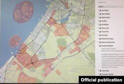 Камчы Көлбевдин батири жайгашкан Дубай Марина аймагы (Уюшма кылмыштуулукка жана коррупцияга каршы иликтөө борборунун баяндамасынан алынган сүрөт)