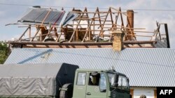 Разбураны дом у вёсцы Вырыкі ў Люблінскім ваяводзтве Польшчы, 10 верасьня 2025