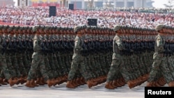 Pekində İkinci Dünya müharibəsinin bitməsinin 80 illiyi münasibətilə hərbi parad.