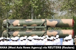 Зенитно-ракетный комплекс С-300 во время парада в честь Дня национальной армии в Тегеране, Иран, 17 апреля 2024 года