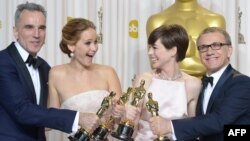 Дэниел Дэй-Льюис, Женнифер Лоуренс, Энн Хэтэуэй, Кристоф Вальц (солдон оңго)