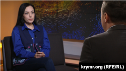Анна Андриевская, журналистка проекта Крым.Реалии, во время интервью