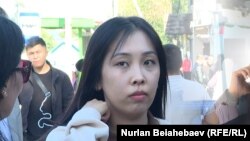  Айке Бейшекеева тергөө абагында тогуз ай отуруп чыкканда тартылган сүрөт.  10-октябрь, 2024-жыл 