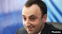 Armenia -- Minister of Justice Hrair Tovmasian at a press conference in Yerevan, 25Jan, 2012