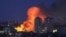 Огонь и дым в результате российского удара по Киеву. Ночь на 6 июня 2025