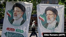 Իրանի նախագահի թեկնածու Էբրահիմ Ռաիսիի նախընտրական պաստառները Թեհրանում։