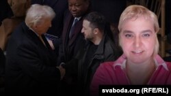 Палітык, праваабаронца Вольга Карач. Перамовы пра мір, Трамп, Зяленскі. Ілюстрацыйны каляж. 