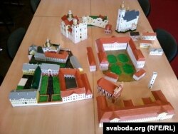 Так выглядаюць макеты асобных гістарычных будынкаў Горадні