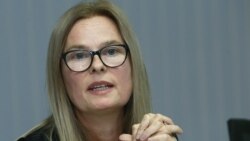 Armenia -- The World Bank's county manager for Armenia, Sylvie Bossoutrot, speaks in Yerevan, 31Oct2018.