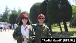 Ҷонибдорони "Полки Ҷовидон" дар Душанбе дар соли 2019