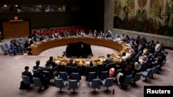 Delegates attend a meeting of the United Nations Security Council, following US strikes on Iran's nuclear sites, on June 24.