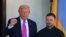 Дональд Трамп и Владимир Зеленский у входа в Белый дом 17 октября 2025 года
