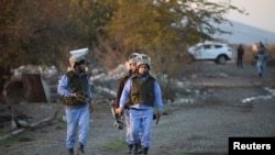 Азербайжандык аскерлер. Тоолуу Карабак. 24-ноябрь, 2020-жыл