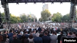 Armenia – Businessman Samvel Karapetian's Mer Dzevov movement holds a rally in Yerevan, October 18, 2025.