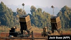 نمایی از سامانه دفاع ضدراکتی گنبد آهنین اسرائیل