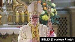 Спэцыяльны пасланьнік Лява XIV кардынал Кляўдыё Гуджэроцьці ў Пінску