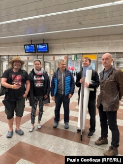 Організатори та учасники акції на підтримку України «Sky Shield разом з Україною», Прага, Чехія, 30 вересня 2025 року