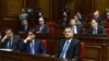 Armenia - Prime Minister Tigran Sarkisian and members of his cabinet attend a parliament session, Yerevan, 5Feb2014.