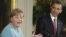 Germaniýanyň kansleri Angela Merkel (çepde) we Birleşen Ştatlaryň prezidenti Barak Obama Ak Tamda geçirilen metbugat konferensiýasynda, 7-nji iýun.