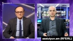 Грайр Тамразян и Левон Зурабян (справа), Ереван, 10 декабря 2017 г.