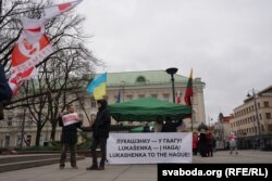 Беларуская акцыя ў цэнтры Вільні. 26 студзеня 2025