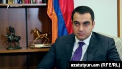 Armenia -- Deputy Minister of Energy Infrastructures and Natural Resources Hayk Harutiunian speaks to RFE/RL. 04Nov., 2016