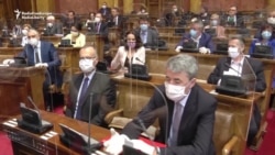 Serbian Parliament Resumes Sitting Amid Pandemic With Gloves, Masks, Shields