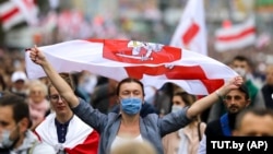 Марші на честь «народної інавгурації Тихановської» 27 вересня відбулися в багатьох містах Білорусі