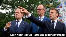 Туск, Мерц и Макрон 