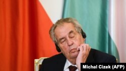 Президент Чехії Мілош Земан під час саміту Вишеградської четвірки. 2019 рік