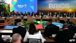 Падчас другога пленарнага пасяджэньня саміту BRICS у Рыо-дэ-Жанэйра, Бразылія, 6 ліпеня 2025 году