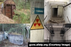 Вайсковы гарадок «Паўлаўка» у 2007 годзе. Каляж з фота, узятых з форума сталкераў guns.allzip.org