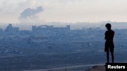 نمایی از شهر غزه در باریکه غزه، ۸ مهرماه