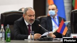 Հայաստանի վարչապետ Նիկոլ Փաշինյանը ԵԱՏՄ գագաթնաժողովի ժամանակ, արխիվ