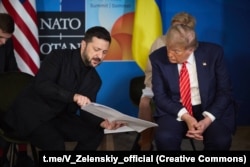 Володимир Зеленський і Дональд Трамп, Гаага, 25 червня 2025 року