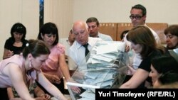 Тем временем участковые комиссии после соблюдения всех
протокольных процедур приступают непосредственно к подсчету голосов,
председатель ЦИКа Абхазии Батал Табагуа дает пресс-конференцию в
международном пресс-центре