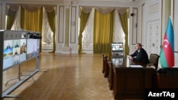 Ադրբեջանի նախագահն Անվտանգության խորհրդի նիստի ժամանակ, 13-ը հուլիսի, 2020թ.