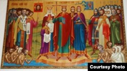 Ікона Хрещення киян святим Володимиром. Греко-католицький монастир сестер-служебниць в Руському Керестурі (Сербія)