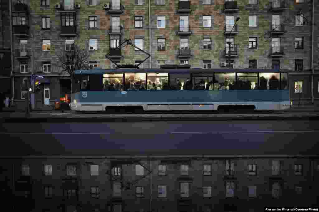 A characteristic street in the Minsk city center