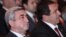 Armenia -- President Serzh Sarkisian (L) and Gagik Tsarukian attend a congress of the Prosperous Armenia Party, 12Feb2011.