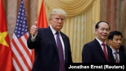 ԱՄՆ-ի նախագահ Դոնալդ Թրամփը Հանոյում կայացած մամուլի ասուլիսում 