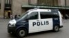 A Finnish police vehicle on patrol in Helsinki (file photo)