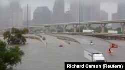 Падчас паводкі ў Х'юстане, 27 жніўня 2017 году